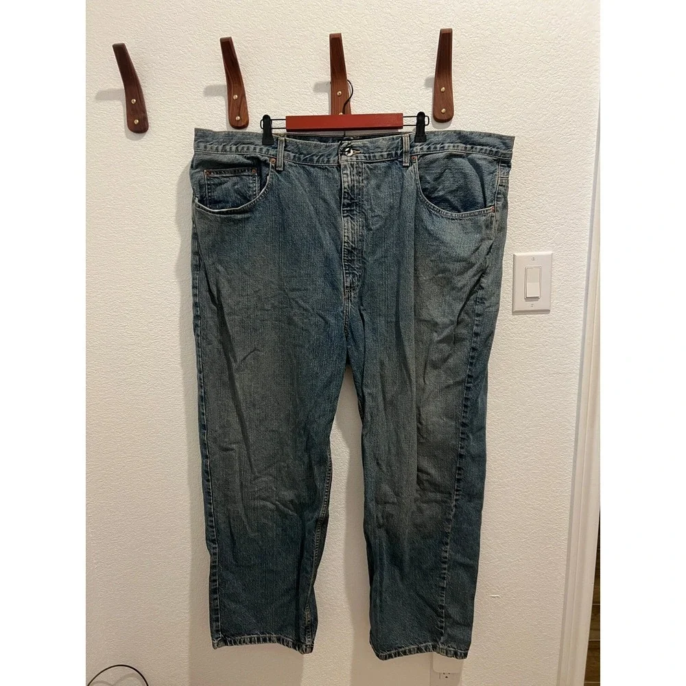 Vintage Polo Jeans Co. Jeans Mens 50x30 Loose Fit Straight Streetwear Denim Blue